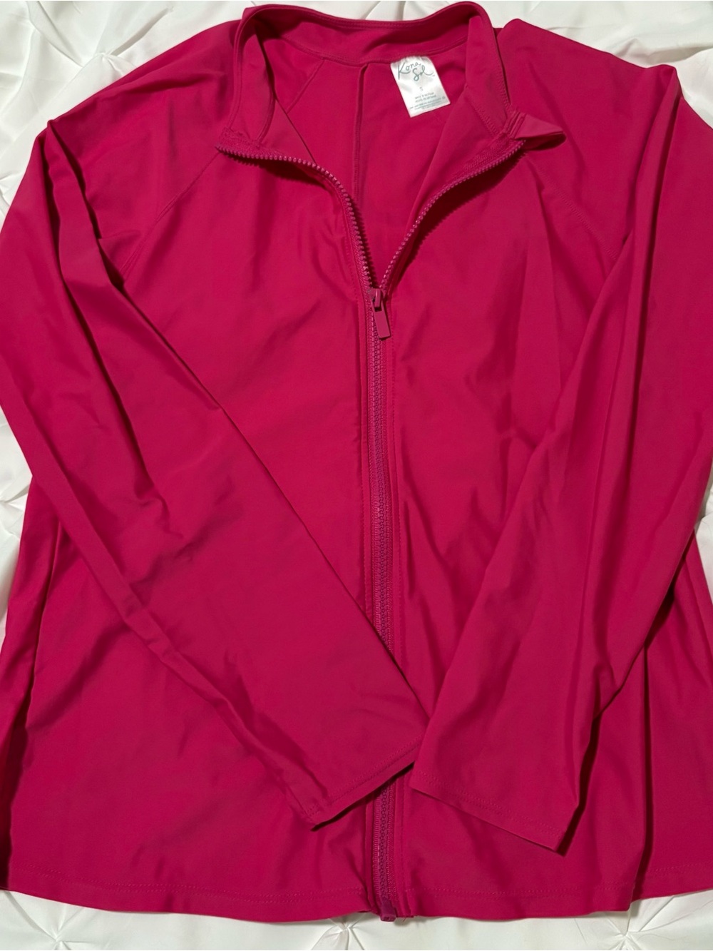Kona Sol Magenta Zip Workout Jacket, Size Small